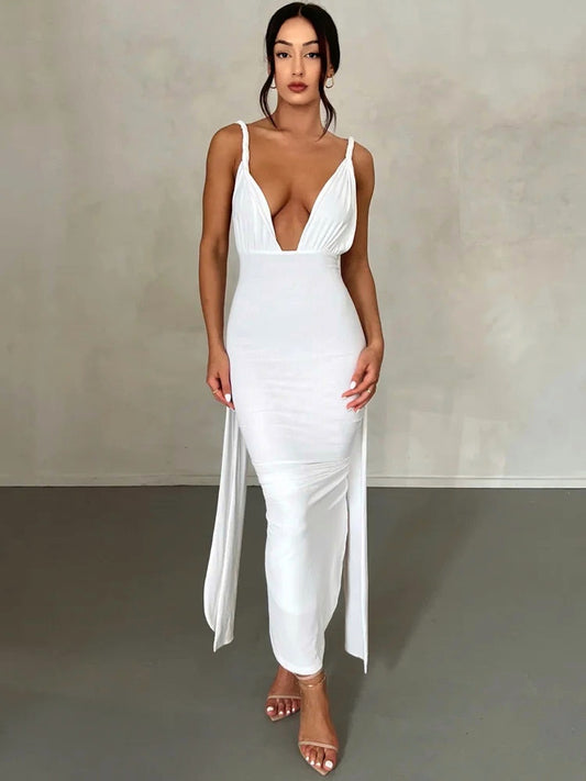 Tori Backless Elegant Maxi Dress