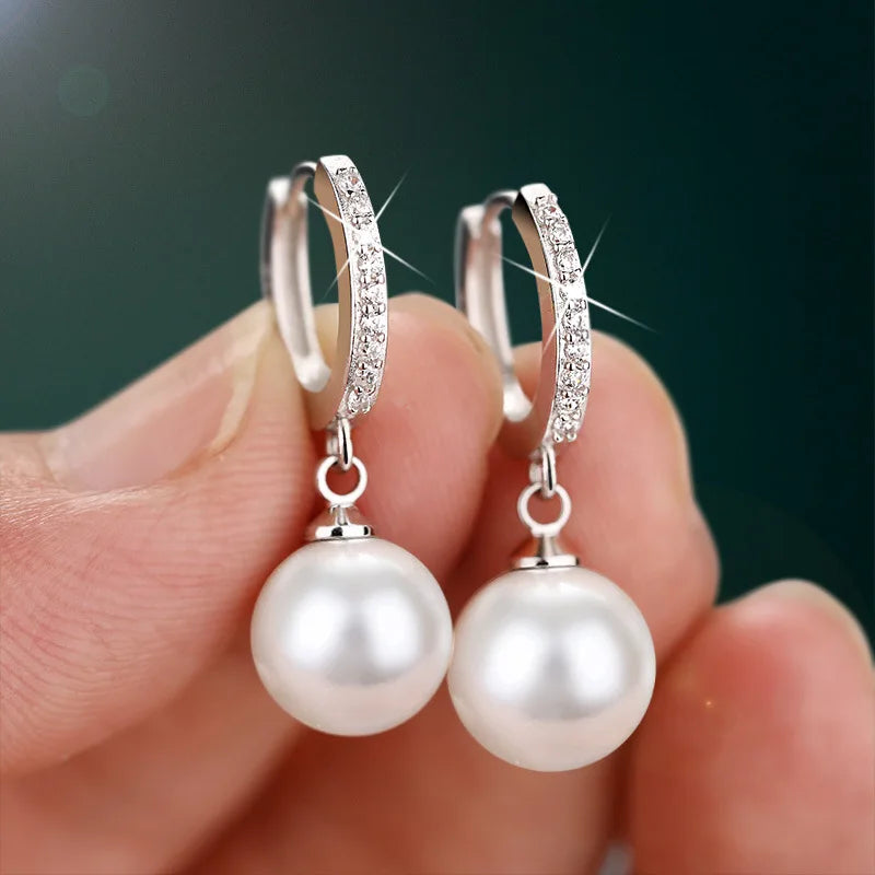 Sterling Silver Pearl Earrings