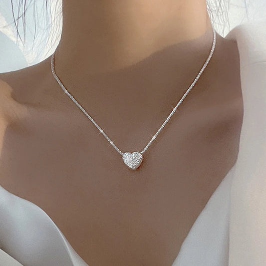 Love Heart Shaped Pendant Necklace