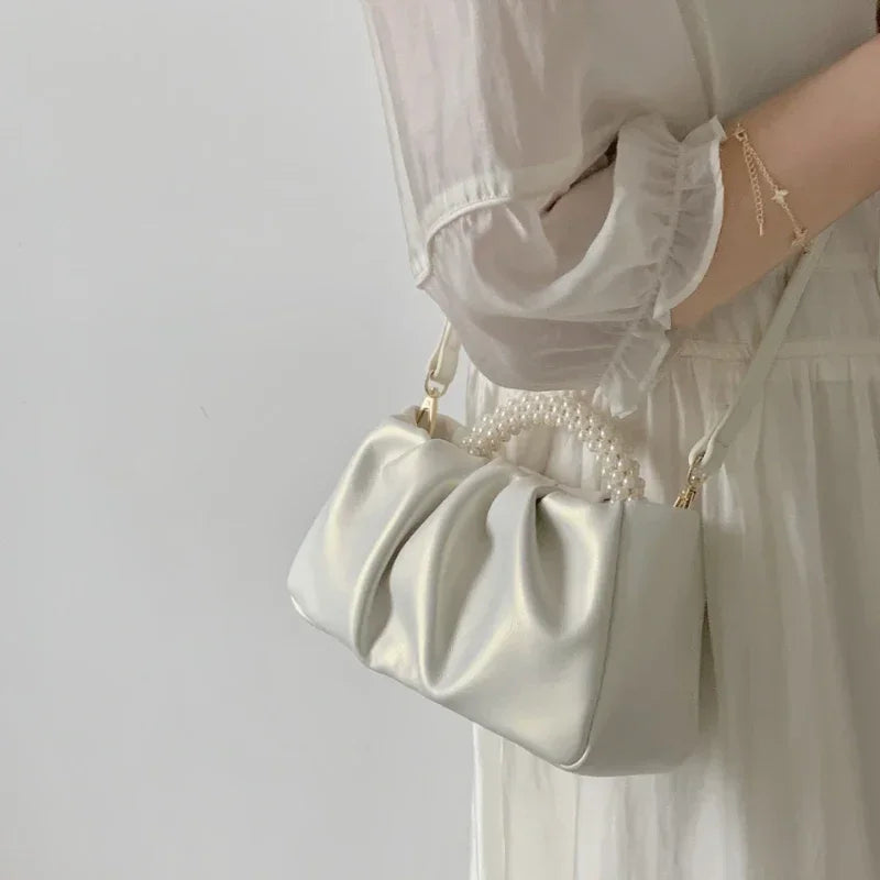 Ava Pearl Handle Shoulder Purse