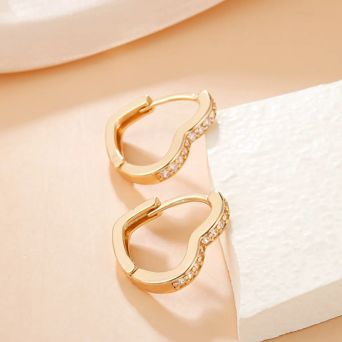 Small Heart Hoop Earrings