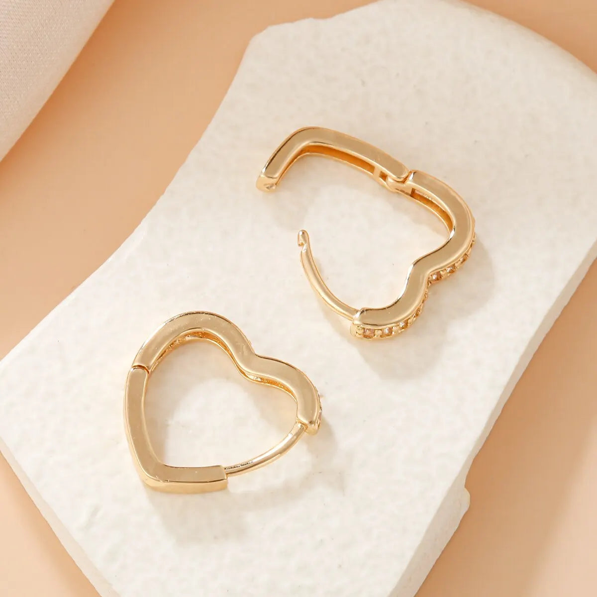 Small Heart Hoop Earrings