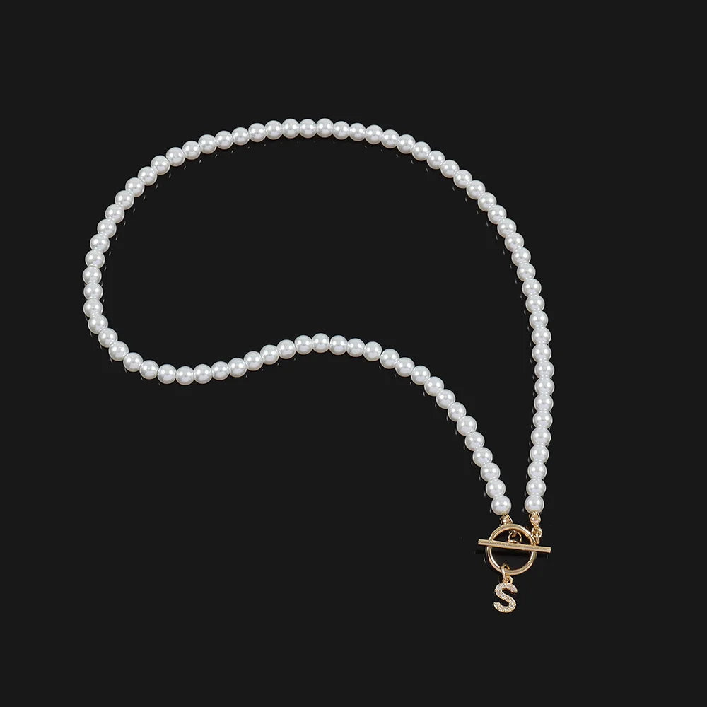 Madison Initial Pearls Necklace