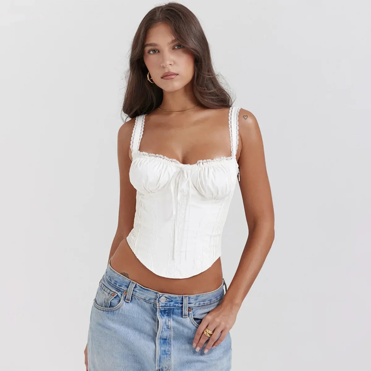 Gabriella Sexy Club Lace Corset Top