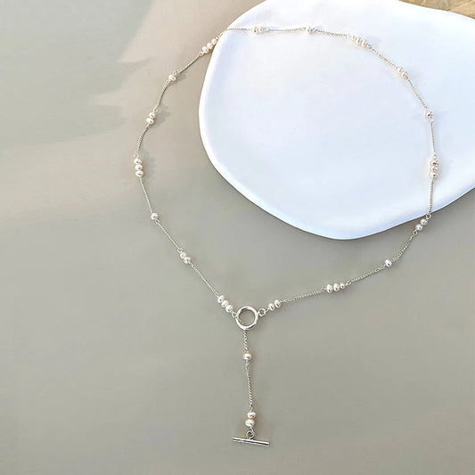 Pearl Sterling Silver Multiple Wear Necklace